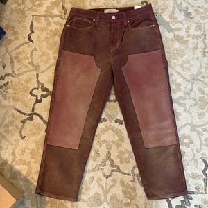 Brand:Hudson, color brown/maroon, corduroy, style carpenter, Fit straight